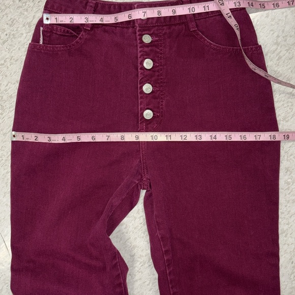 Vintage Bongo high waist exposed button fly tapered jeans 9 - Picture 8 of 11